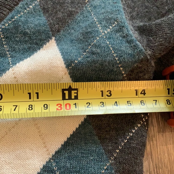 Aritzia Talula Argyle Wool / Acrylic Blue Black - Picture 5 of 8